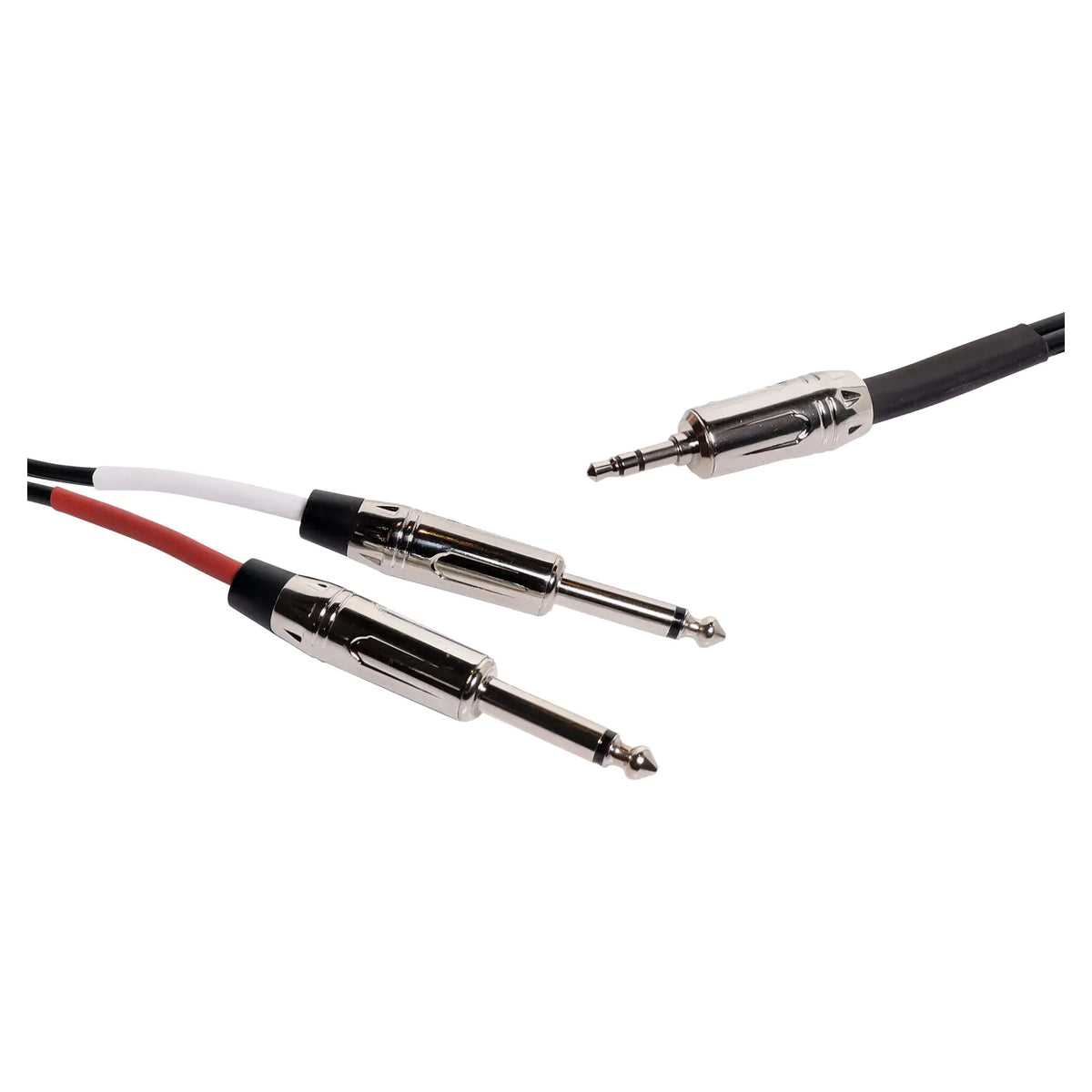 Altronics Y Cable 1.5m 3.5mm Stereo TRS Plug To 2 x 6.35mm Mono TS Plugs