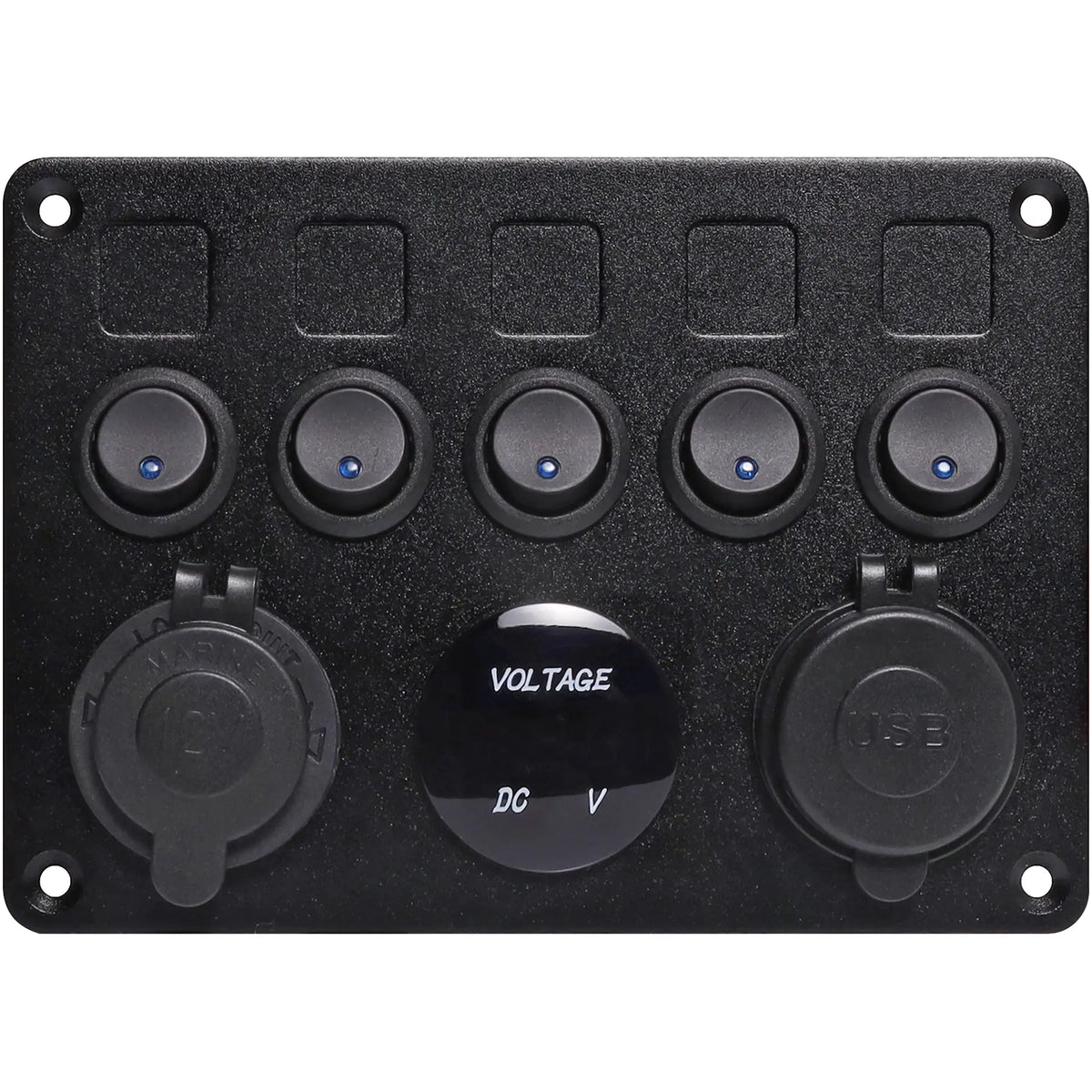 Powerhouse 6 Way Switch Panel With Meter/ USB/ Cig. Socket