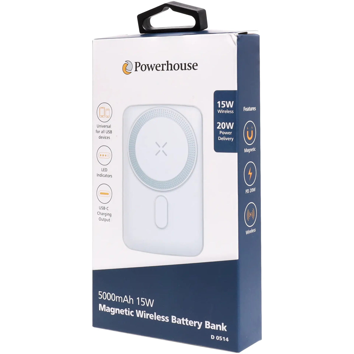 Powerhouse MagSafe Compatible Qi Wireless Battery Bank 5000mAH