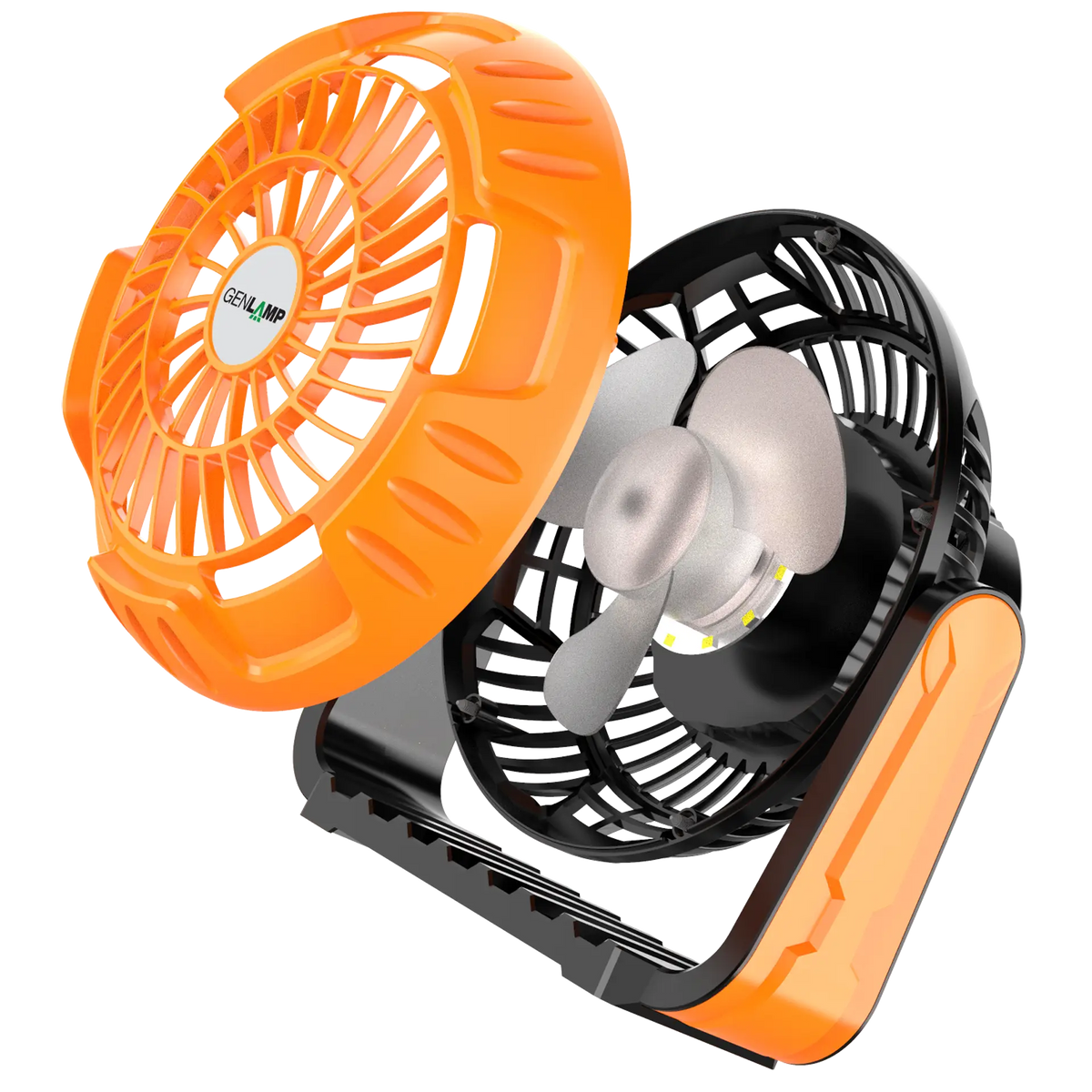Portable Fan USB Rechargeable With LED Light