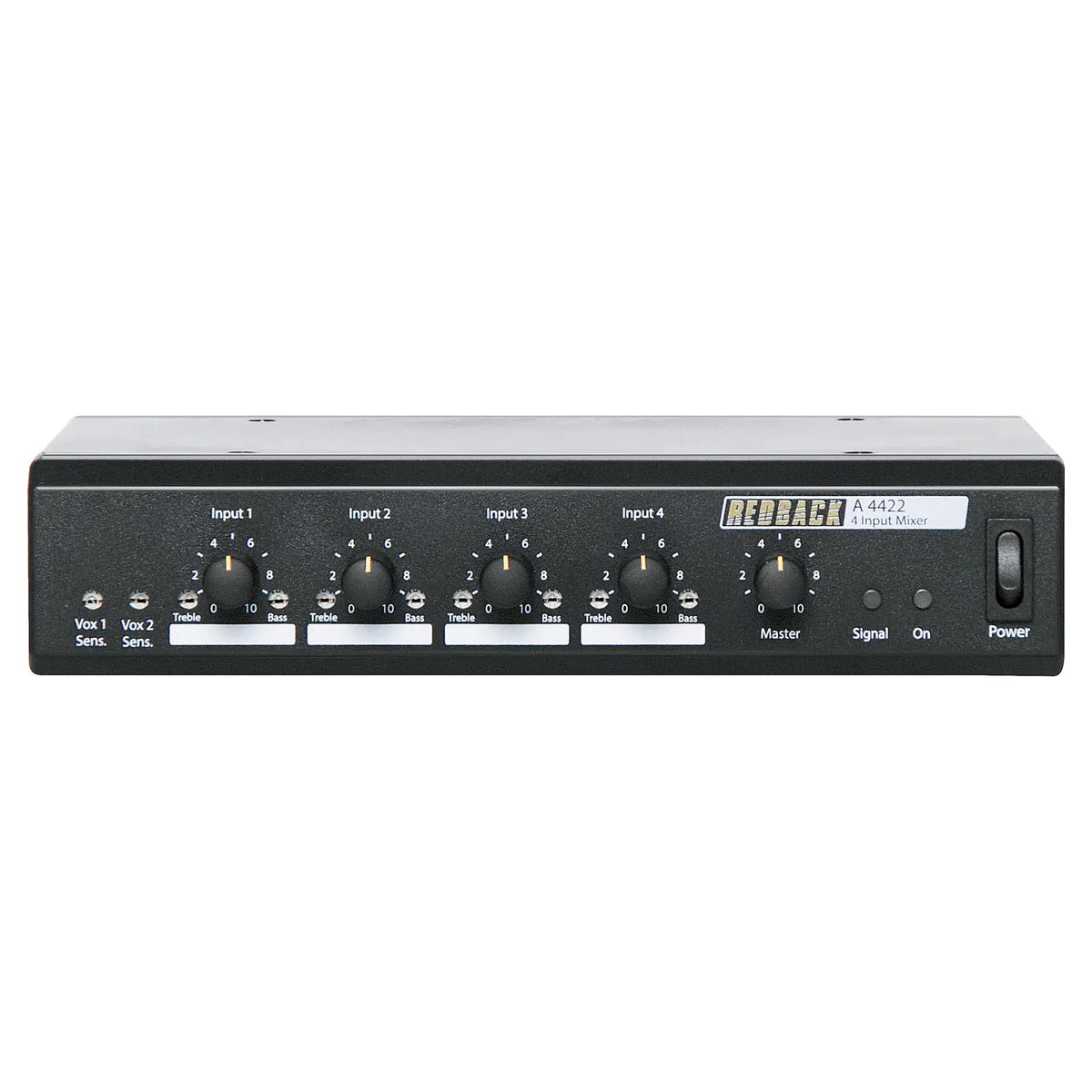 Redback 4 Channel PA Mixer With Bass and Treble