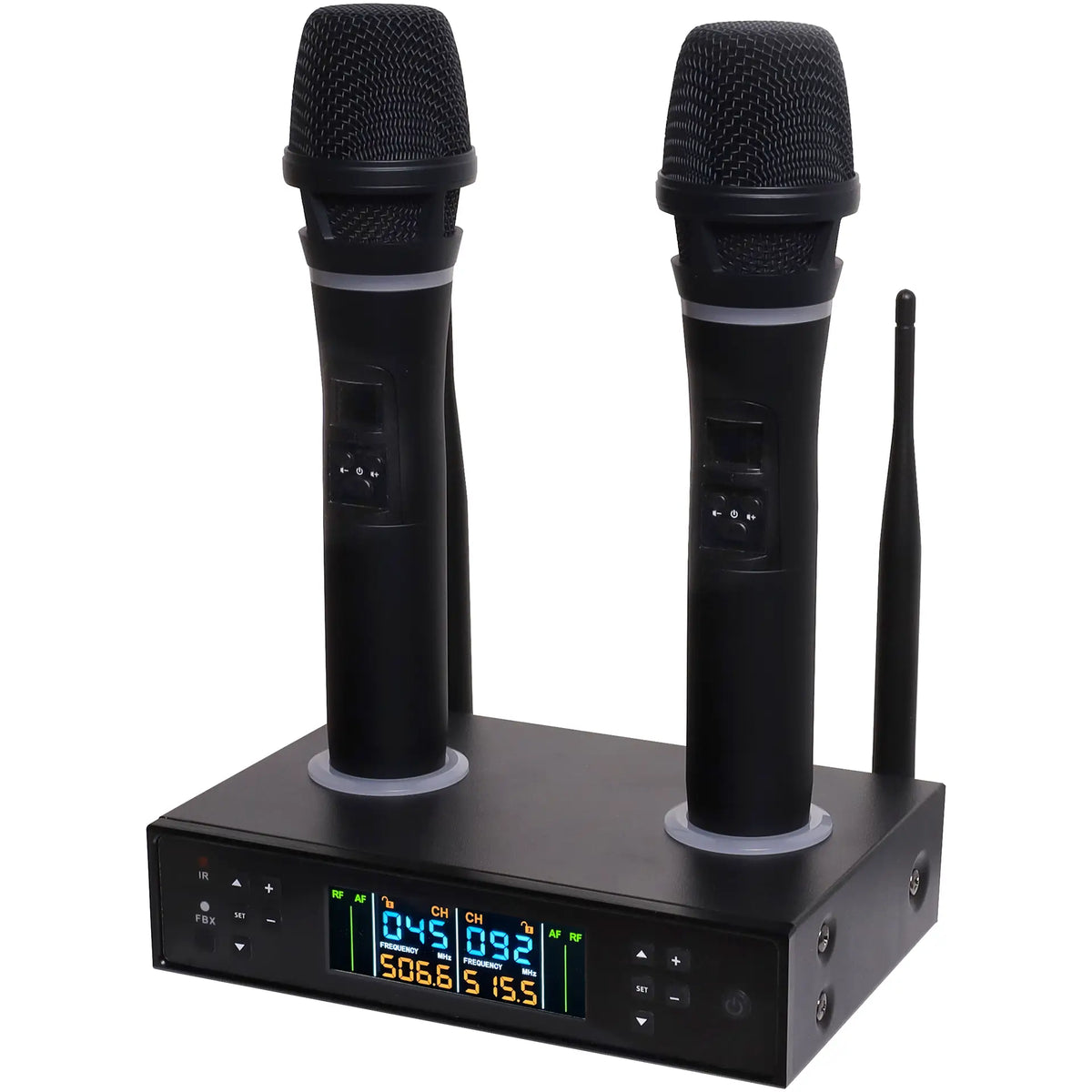 UHF Wireless Microphone System 2 Ch With Two Handheld Mics