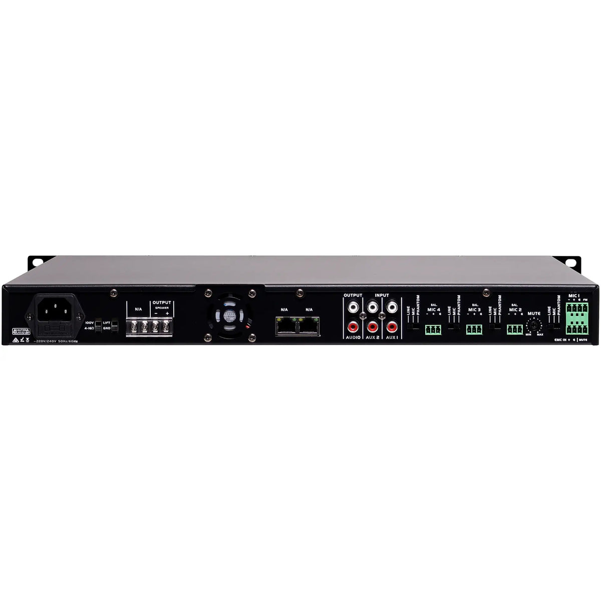 Redback Compact 100V Class D Bluetooth PA Mixer Amplifier 240W