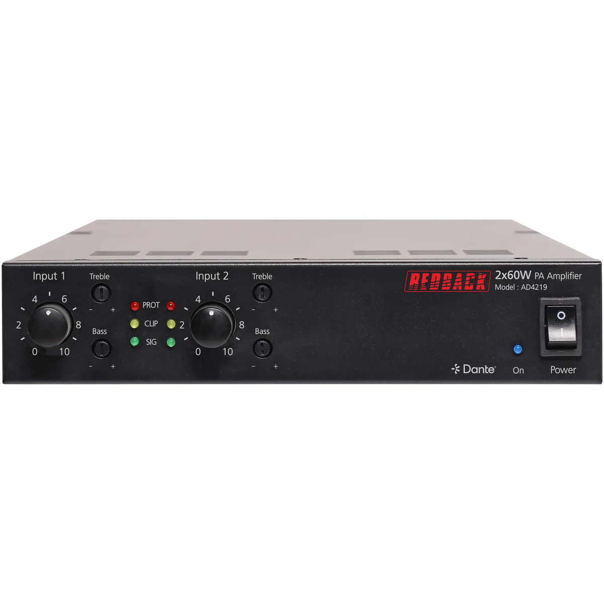 Redback 2 x 60W Public Address (PA) Dante Zone Amplifier