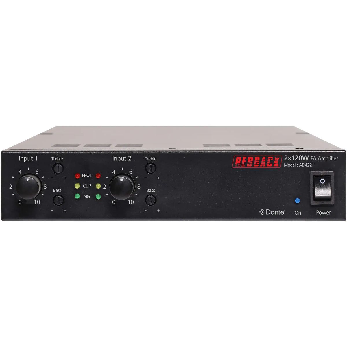 Redback 2 x 120W Public Address (PA) Dante Zone Amplifier