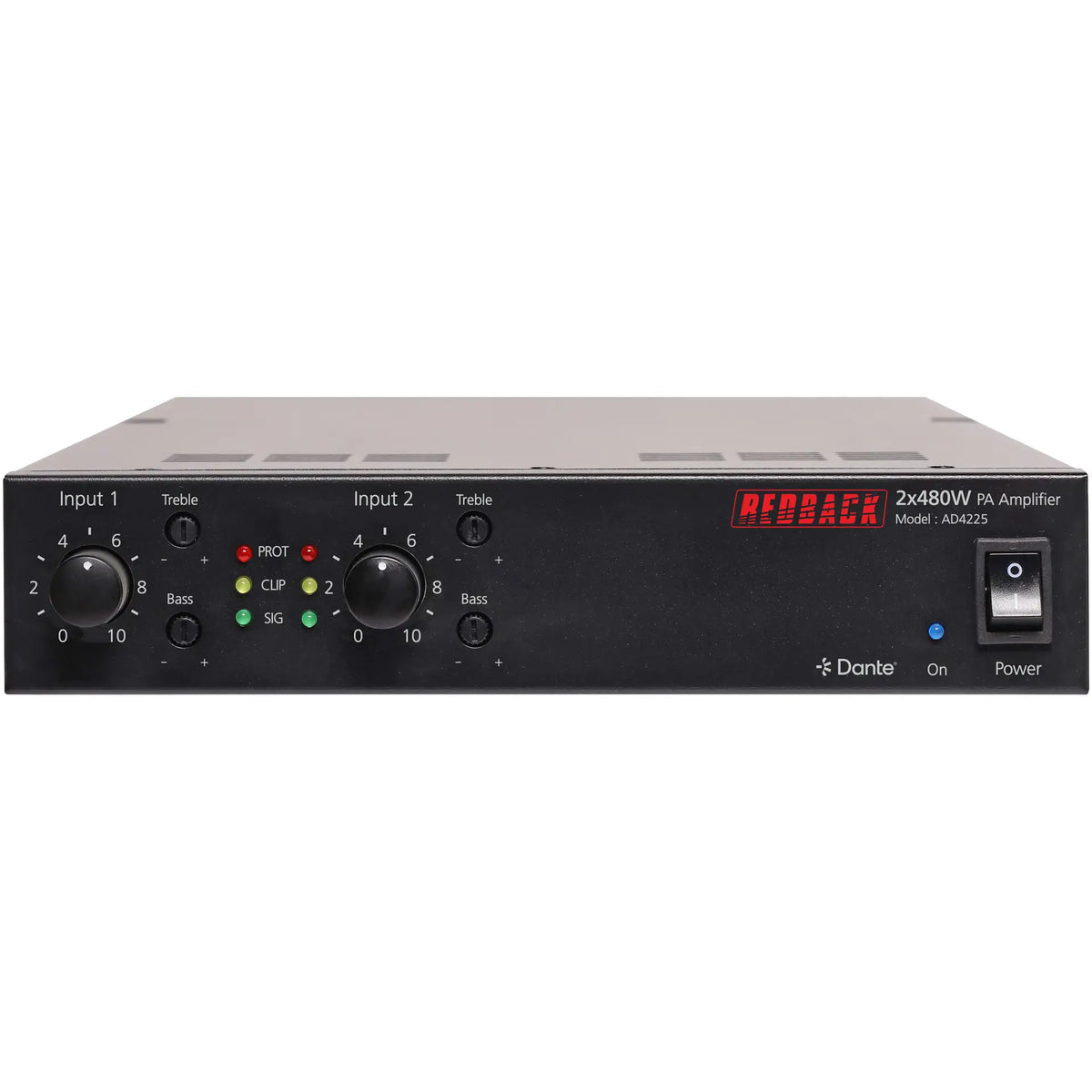 Redback 2 x 480W Public Address (PA) Dante Zone Amplifier