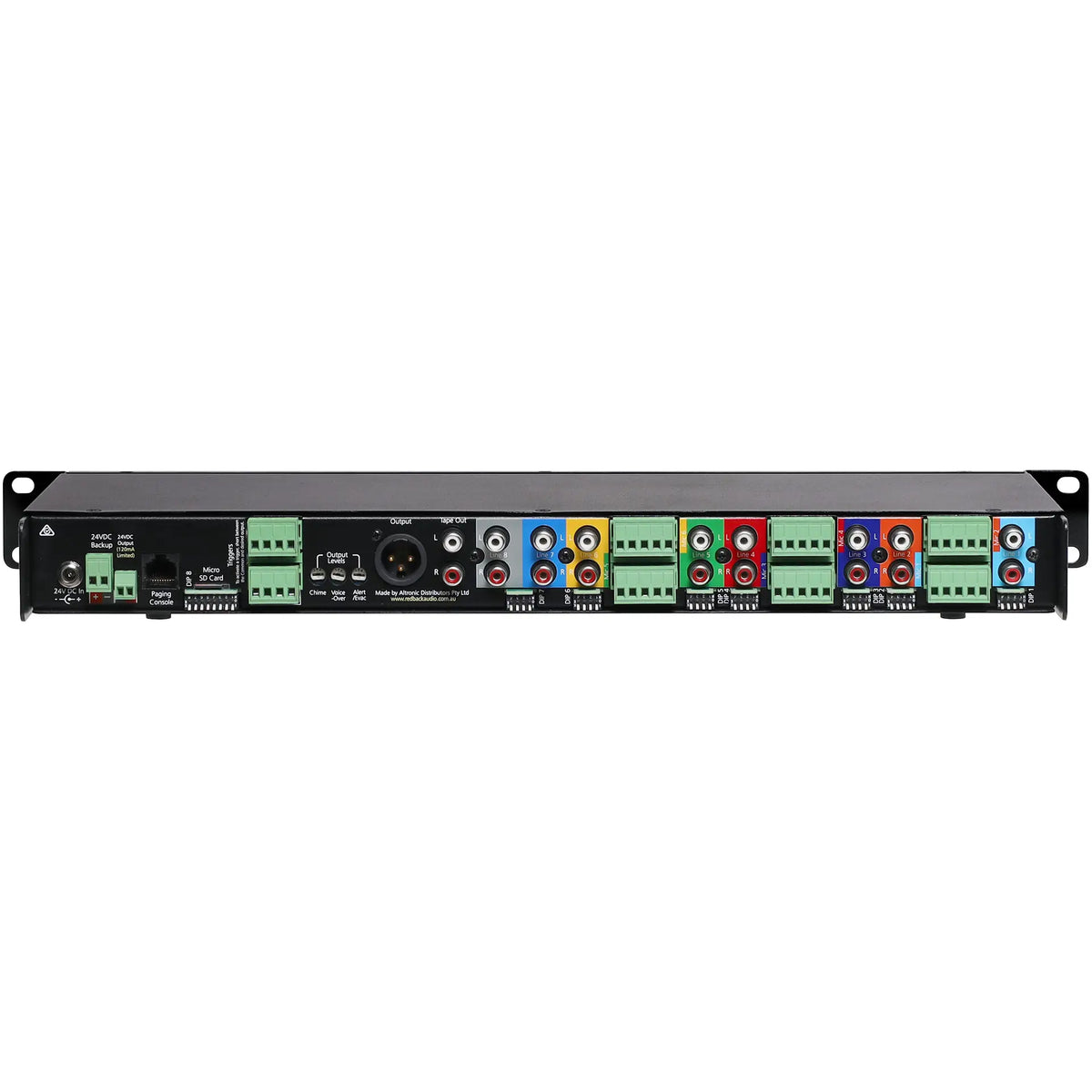 Redback 8 Channel Public Address (PA) Mixer With Tone Generator