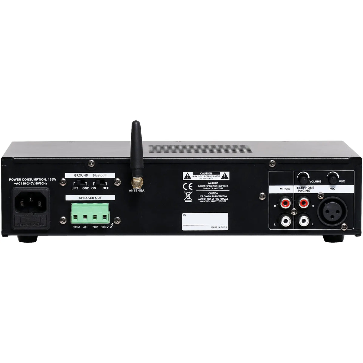 Redback 120W Public Address (PA) Amplifier With Bluetooth