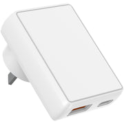 Powertran Dual Output USB-C QC3.0 30W PD Slim Wall Charger