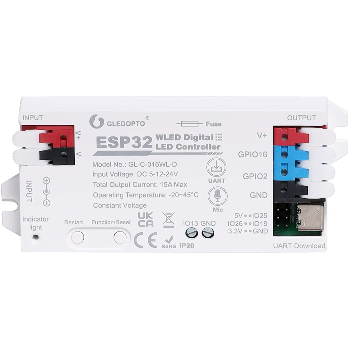 Gledopto ESP32 Wi-Fi WLED Digital LED Controller