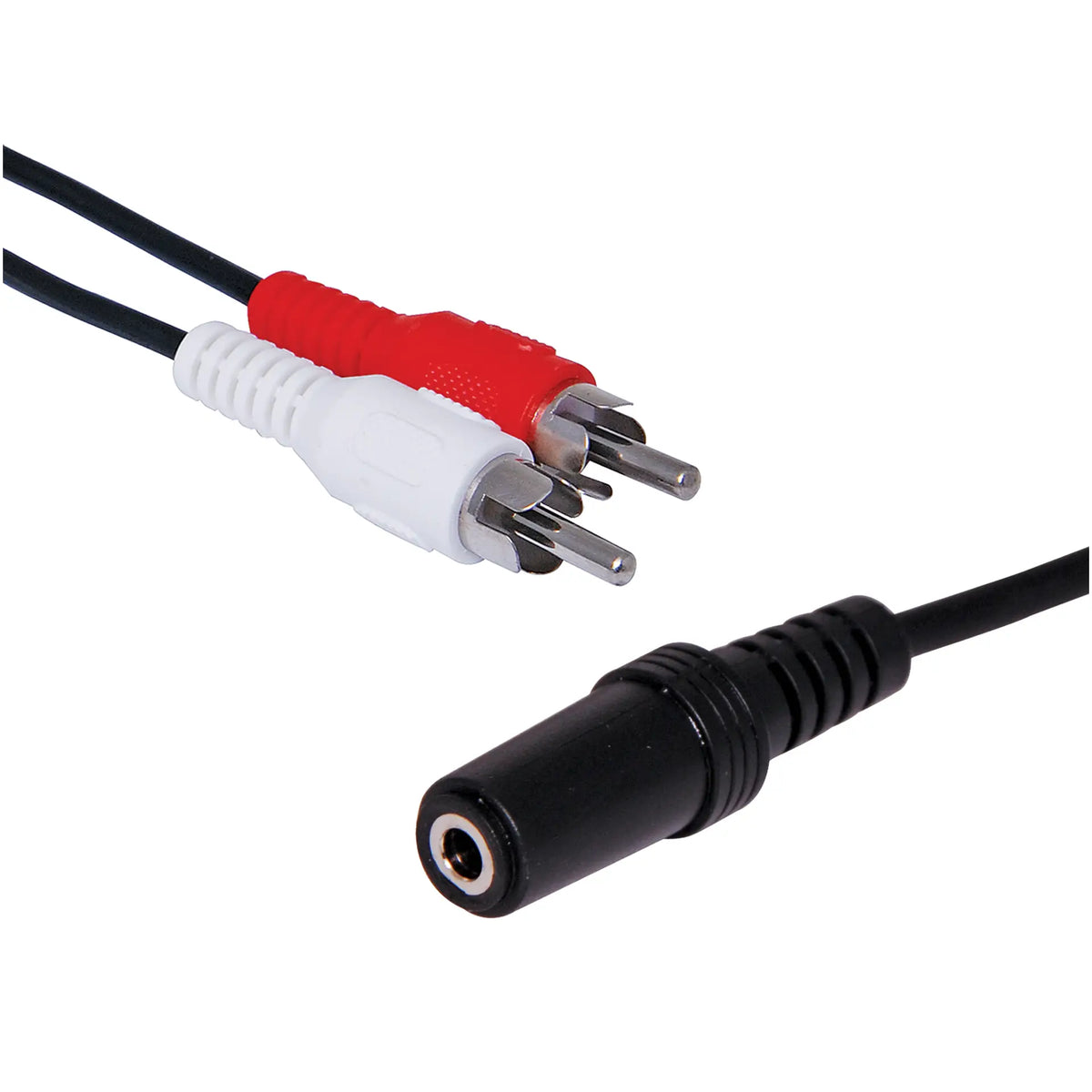 Dynalink 30cm 3.5mm Stereo Socket to Dual RCA Male Cable