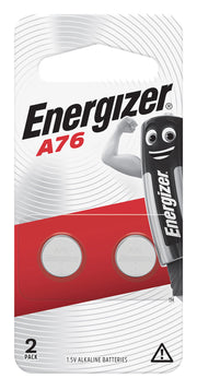 Energizer A76 Alkaline Button Batteries (Pack of 2)