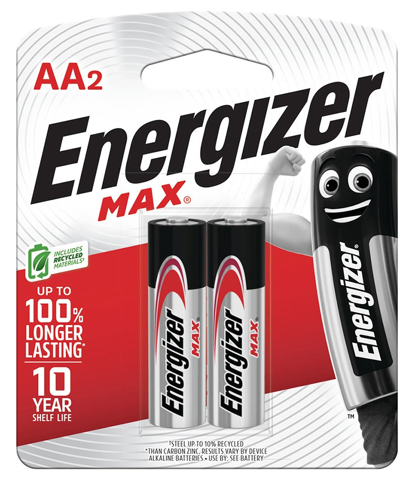 Energizer MAX AA Alkaline Batteries (Pack of 2)