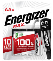 Energizer MAX AA Alkaline Batteries (Pack of 4)