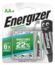 Energizer Recharge AA Batteries (Pack of 4)