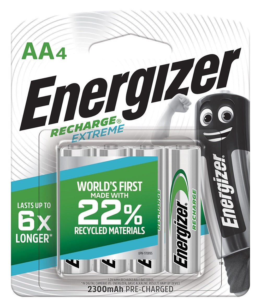 Energizer Recharge AA Batteries (Pack of 4)