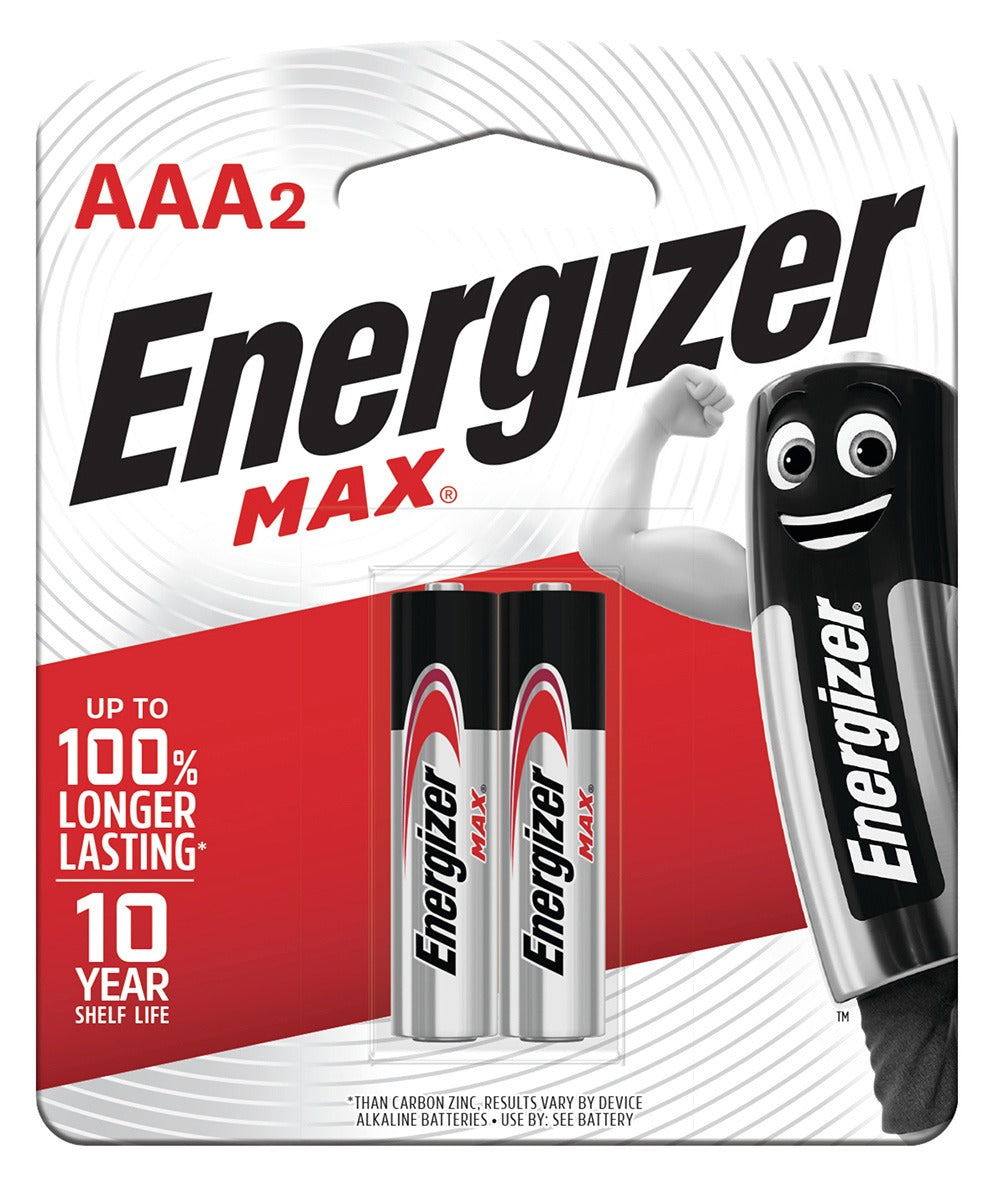 Energizer MAX AAA Alkaline Batteries (Pack of 2)