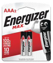 Energizer MAX AAA Alkaline Batteries (Pack of 2)