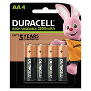 Duracell Rechargeable AA Batteries 2500mAh (Pack of 4)