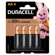 Duracell Alkaline AA Batteries (Pack of 4)