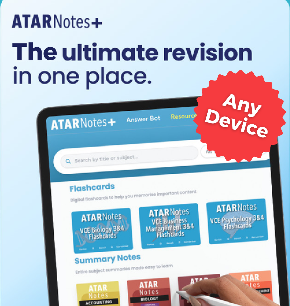 ATARNotes+ — ultimate revision in one place, any device