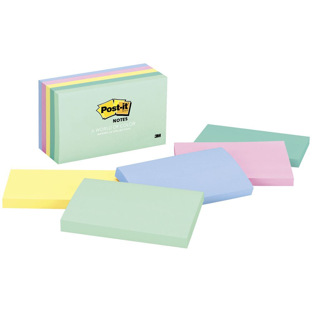 Post-It Notes: Marseille Collection - 76mm x 127mm: 100 Sheets (5 Pack)