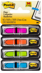 Post-It Mini Arrow Flags - Assorted Bright Colours (96 Flags)