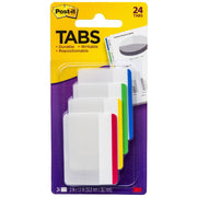 Post-It Filing Tabs: Primary Colours 51 x 38mm (24 Tabs)