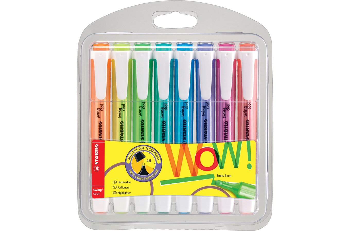 Stabilo Swing Cool Highlighters - Assorted (Wallet of 8)