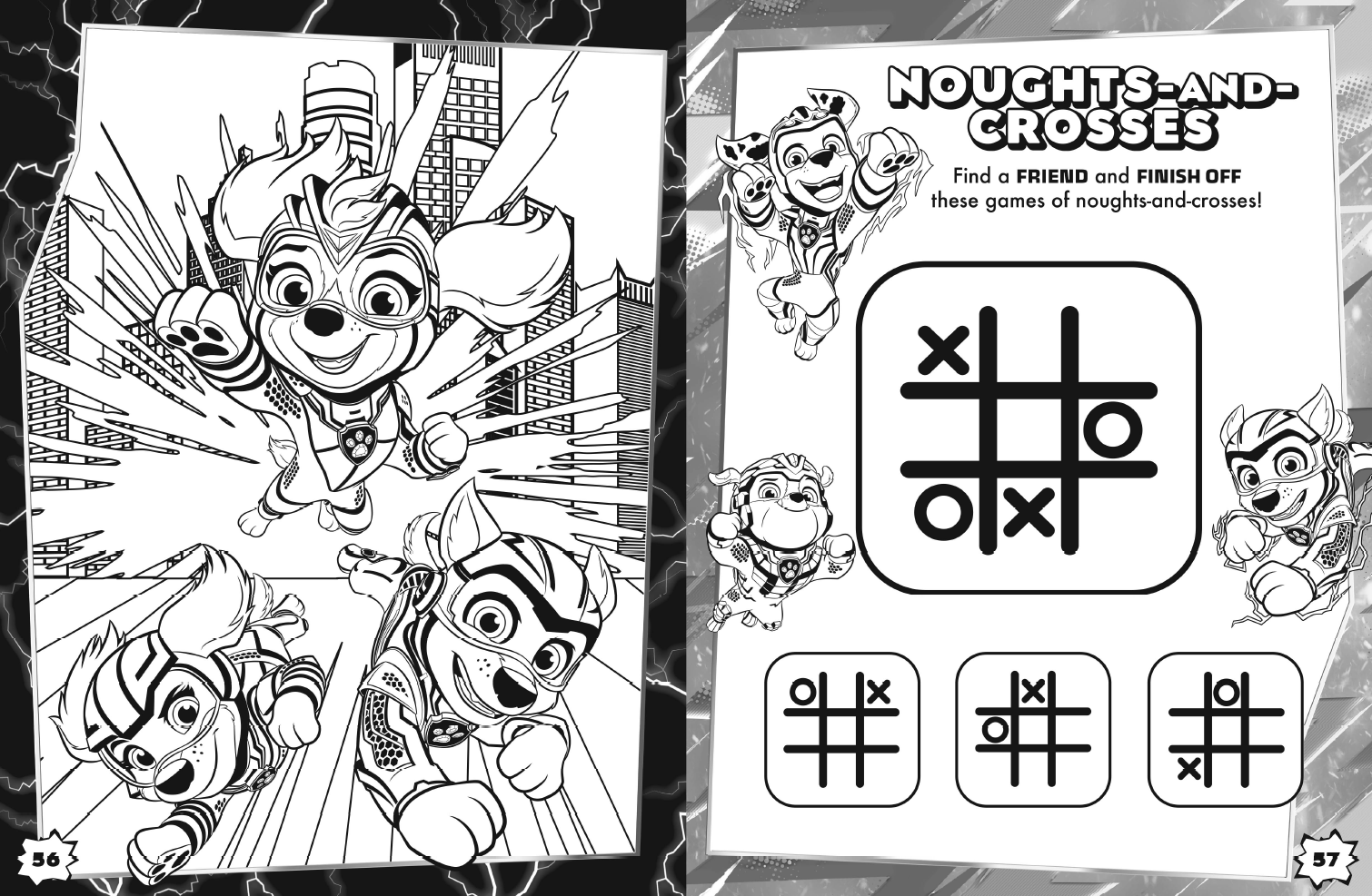 Paw Patrol - Mega Colouring Book - The Mighty Movie — inside page 1