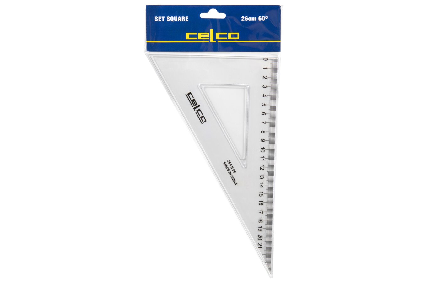 Celco Clear Set Square - 26cm, 60 Degree