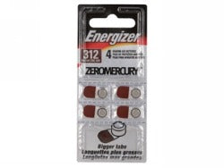 Energizer 312 Hearing Aid Batteries (Pack of 4)
