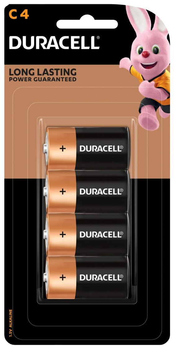Duracell Alkaline C Batteries (Pack of 4)