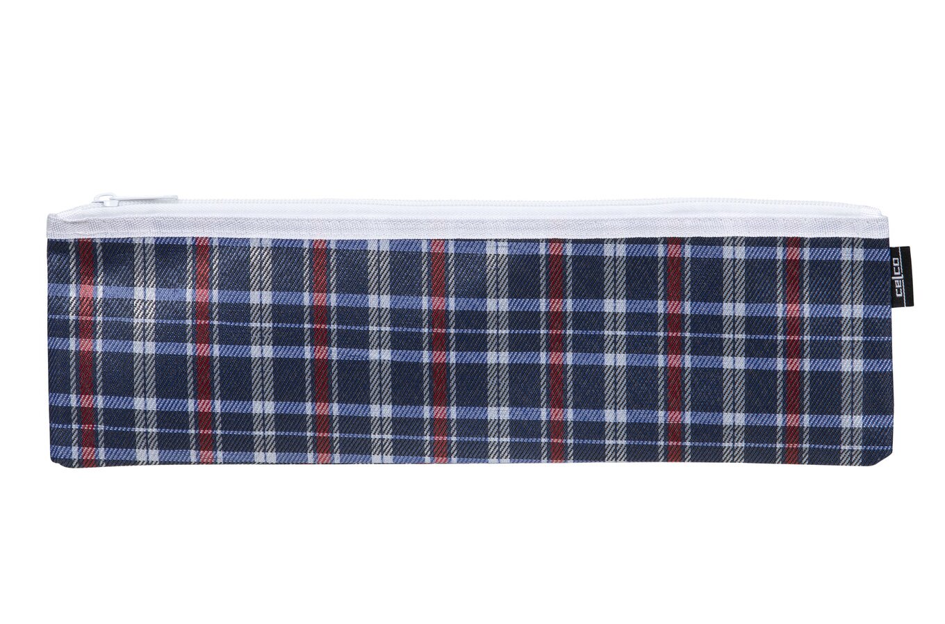 Celco Tartan Pencil Case - 340 x 100mm, 1 Zip (Pack of 10)