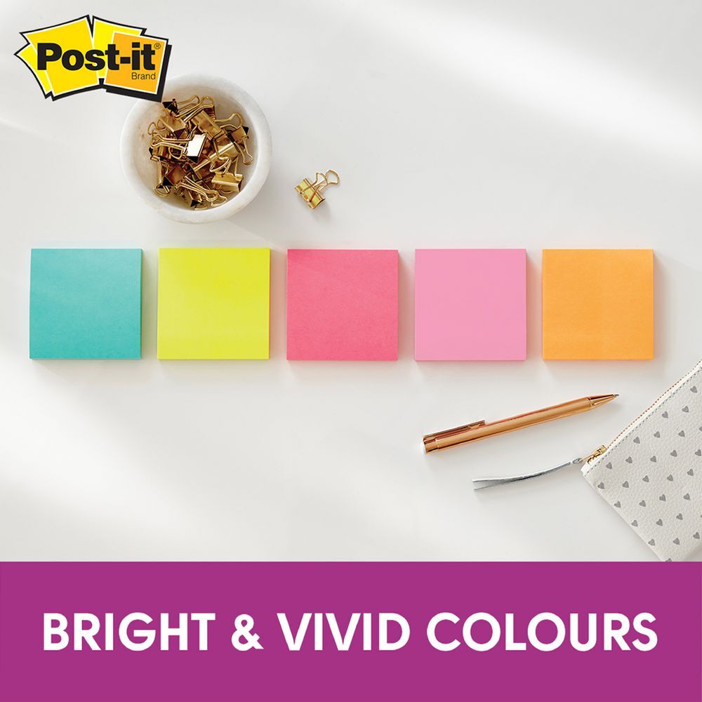 Post-It Notes: Miami Collection - 76mm x 76mm: 90 Sheets (5 Pack)
