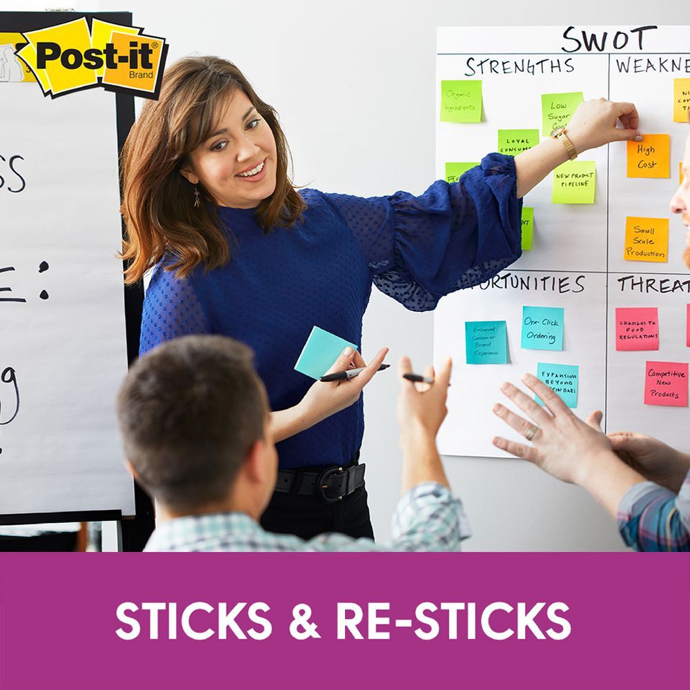 Post-It Notes: Miami Collection - 76mm x 76mm: 90 Sheets (5 Pack)