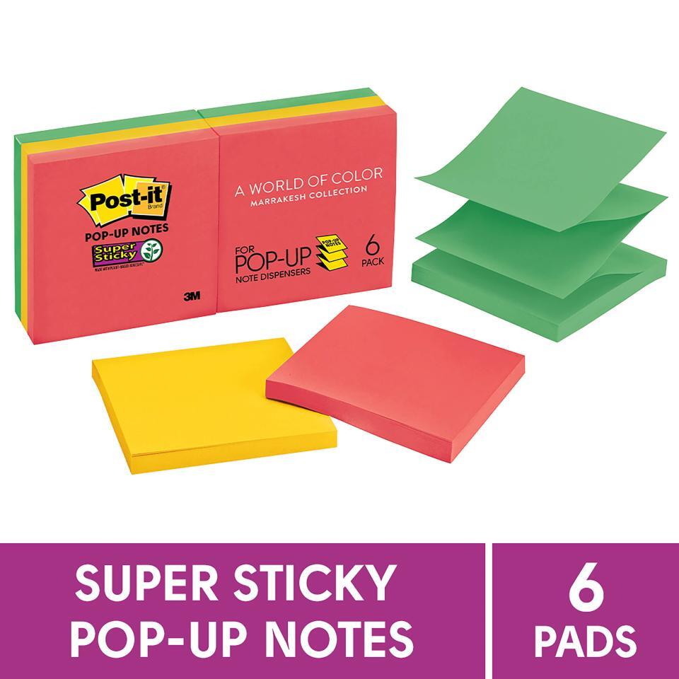 Post-It Pop-Up Notes: Marakesh Collection - 76mm x 76mm (6 Pack)