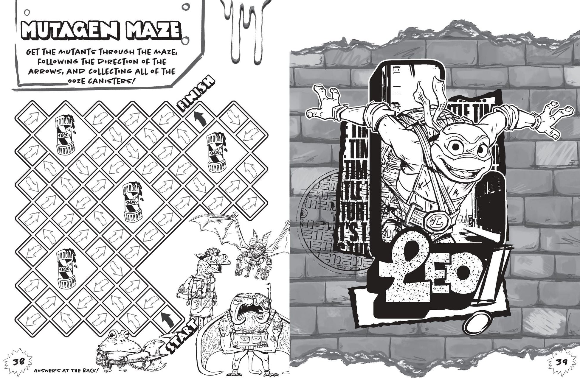 TMNT Mutant Mayhem - Jumbo Colouring Book — inside page 3
