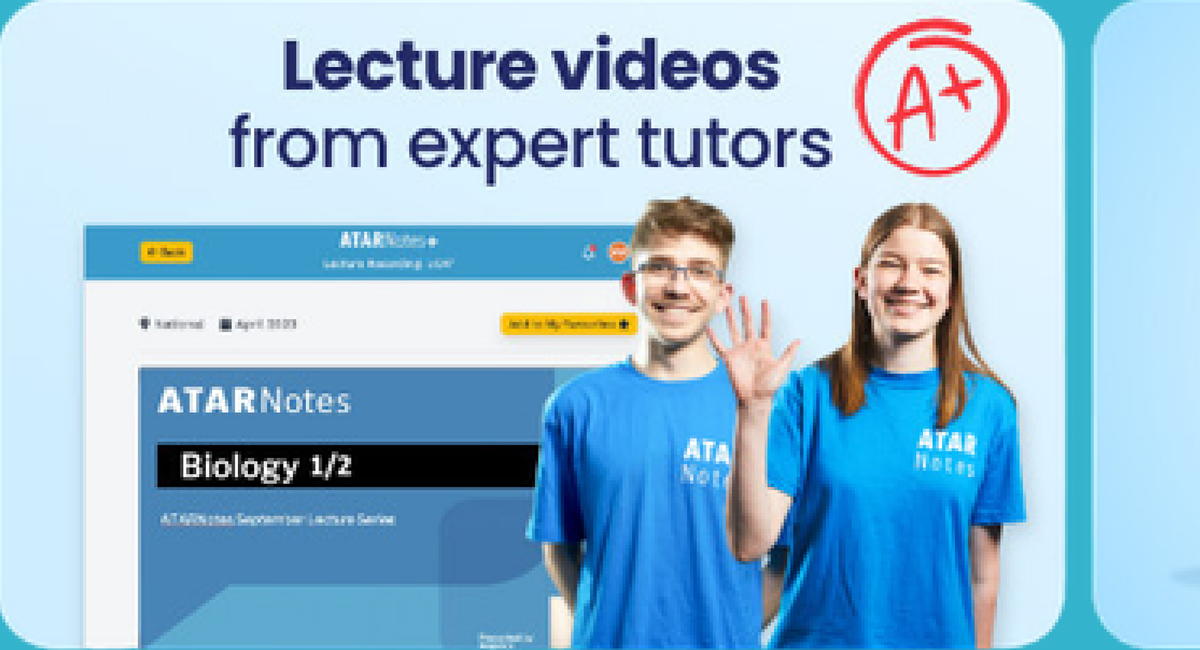 ATARNotes+ — lecture videos from expert tutors