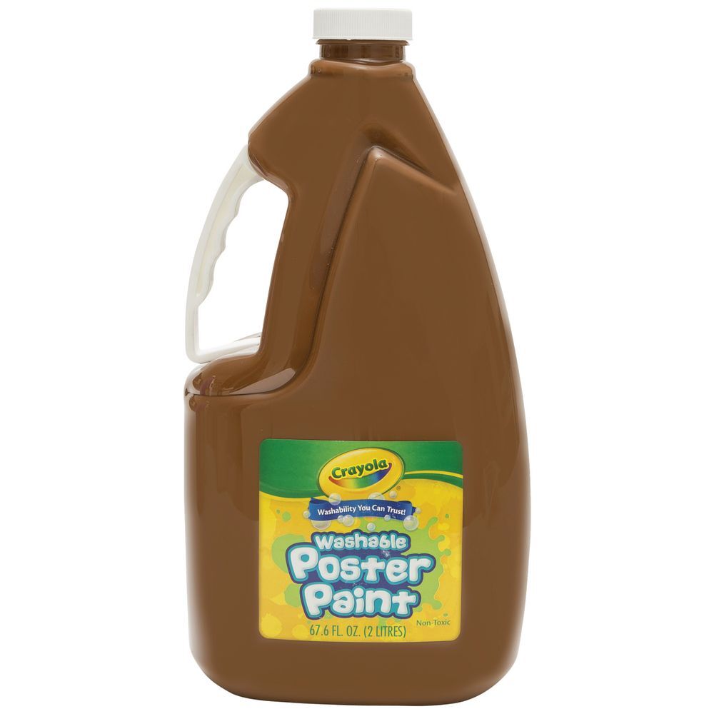 Crayola Washable Poster Paint - 2 Litres: Brown
