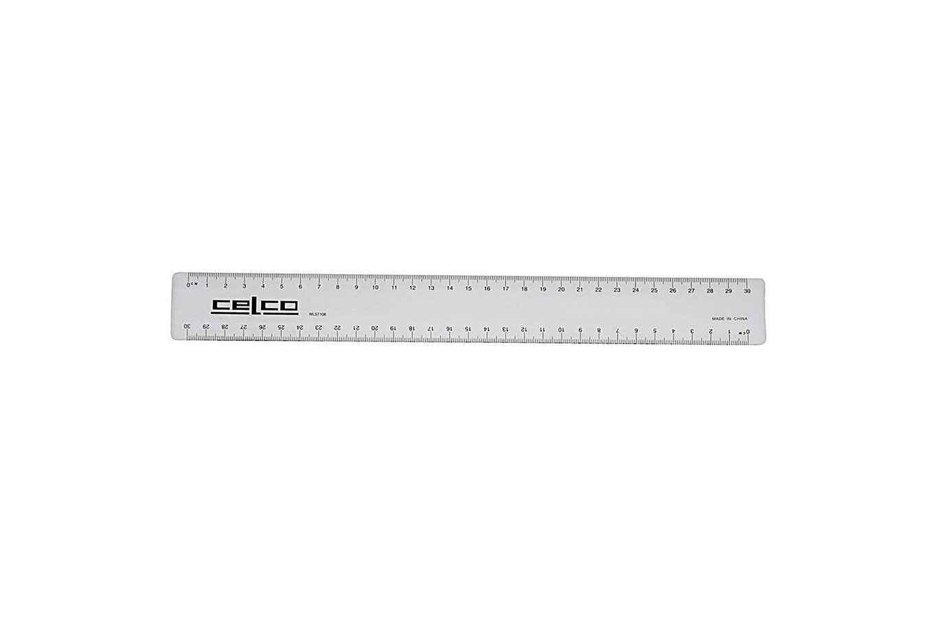 Celco Clear Metric Ruler - 30cm (Pack of 50)