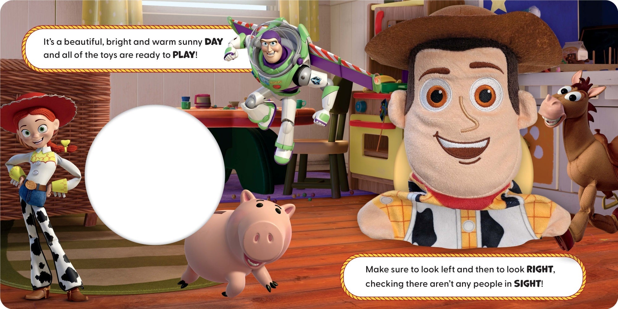 Disney Toy Story - Hand Puppet Book - Woody — inside page 1