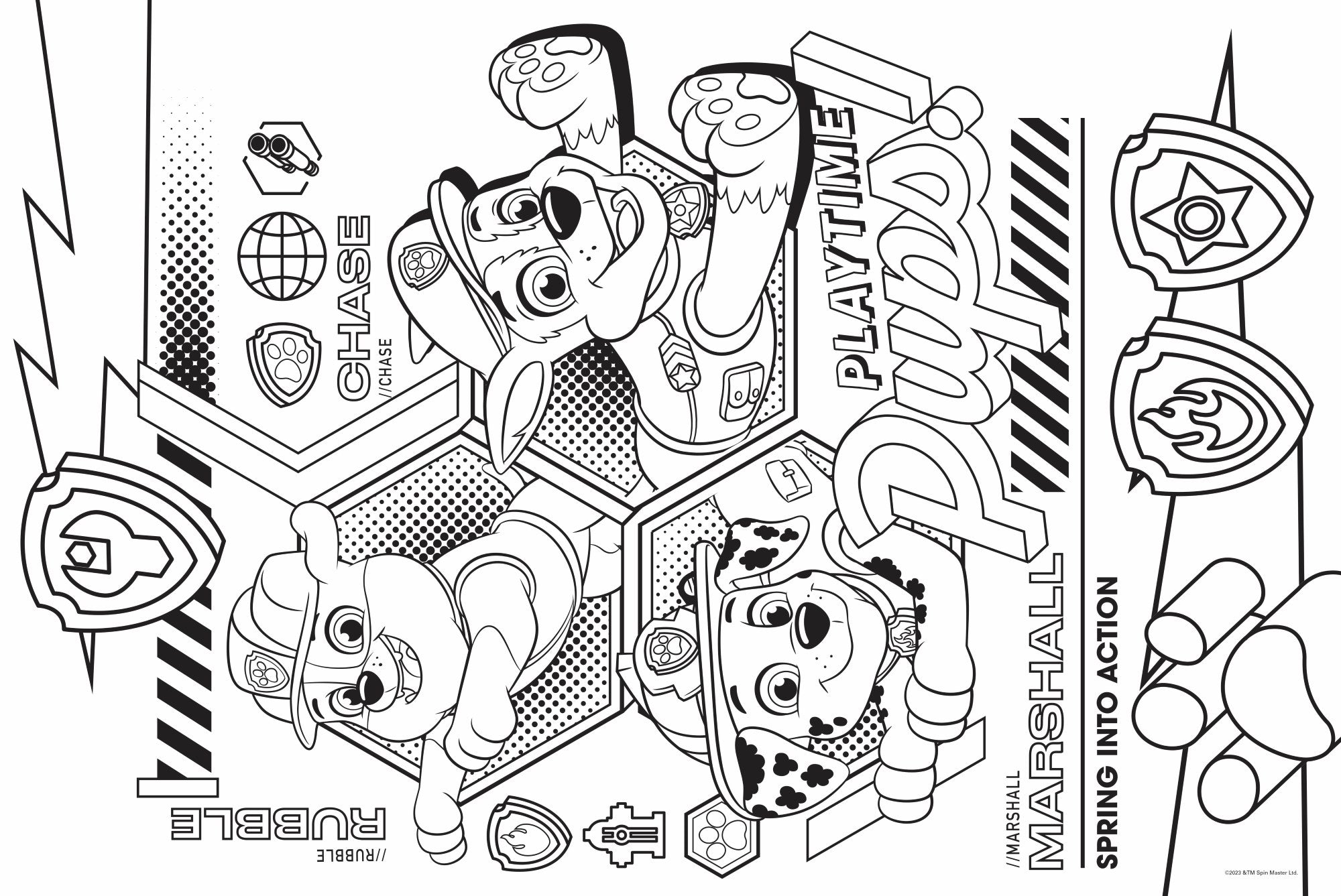 PAW Patrol - Giant Poster Colouring — inside page 2