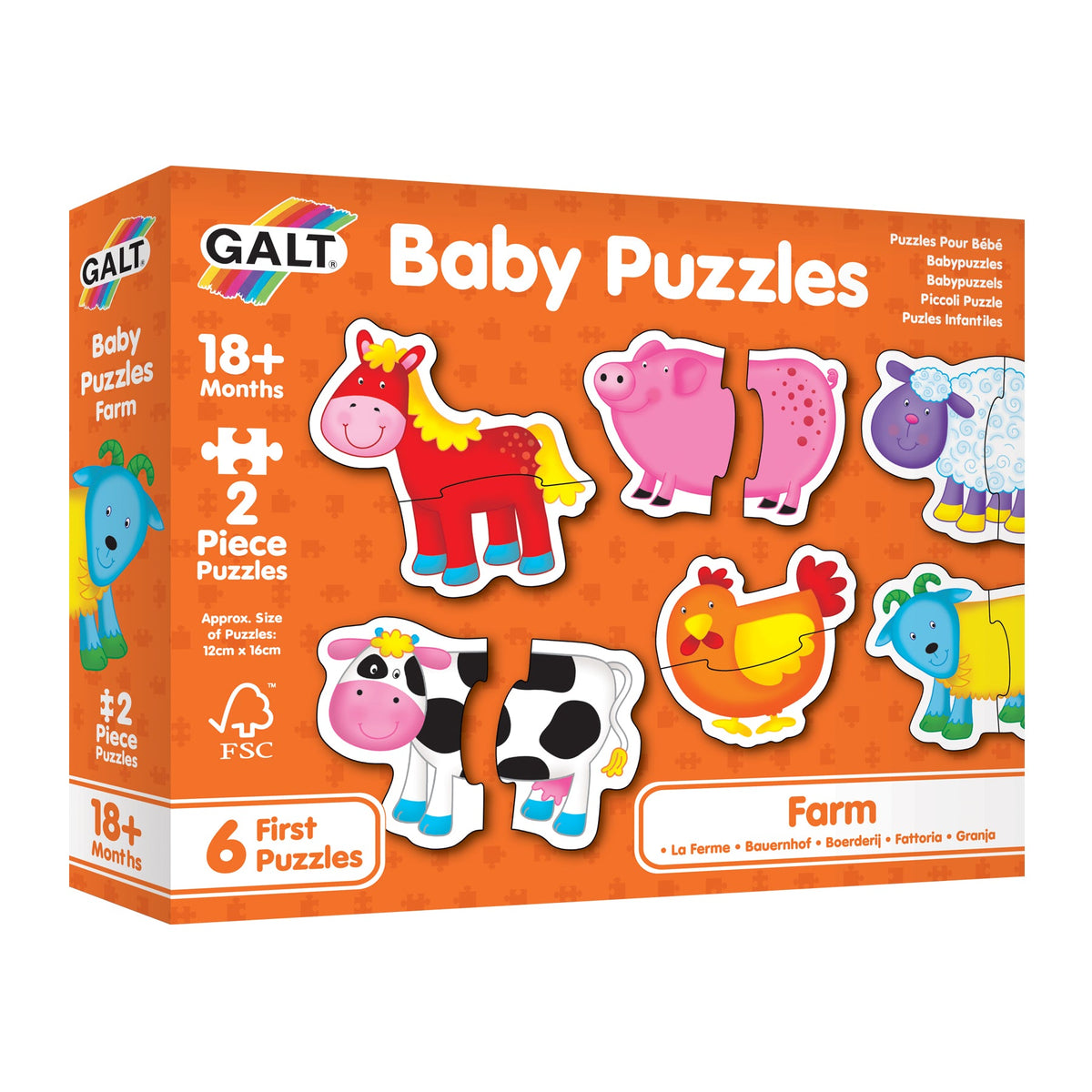 Galt - Baby Puzzles - Farm 2 Pieces