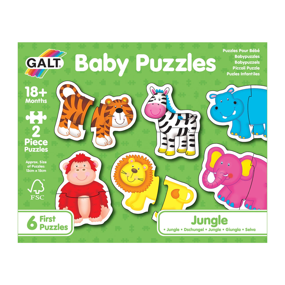 Galt - Baby Puzzles - Jungle 2 Pieces
