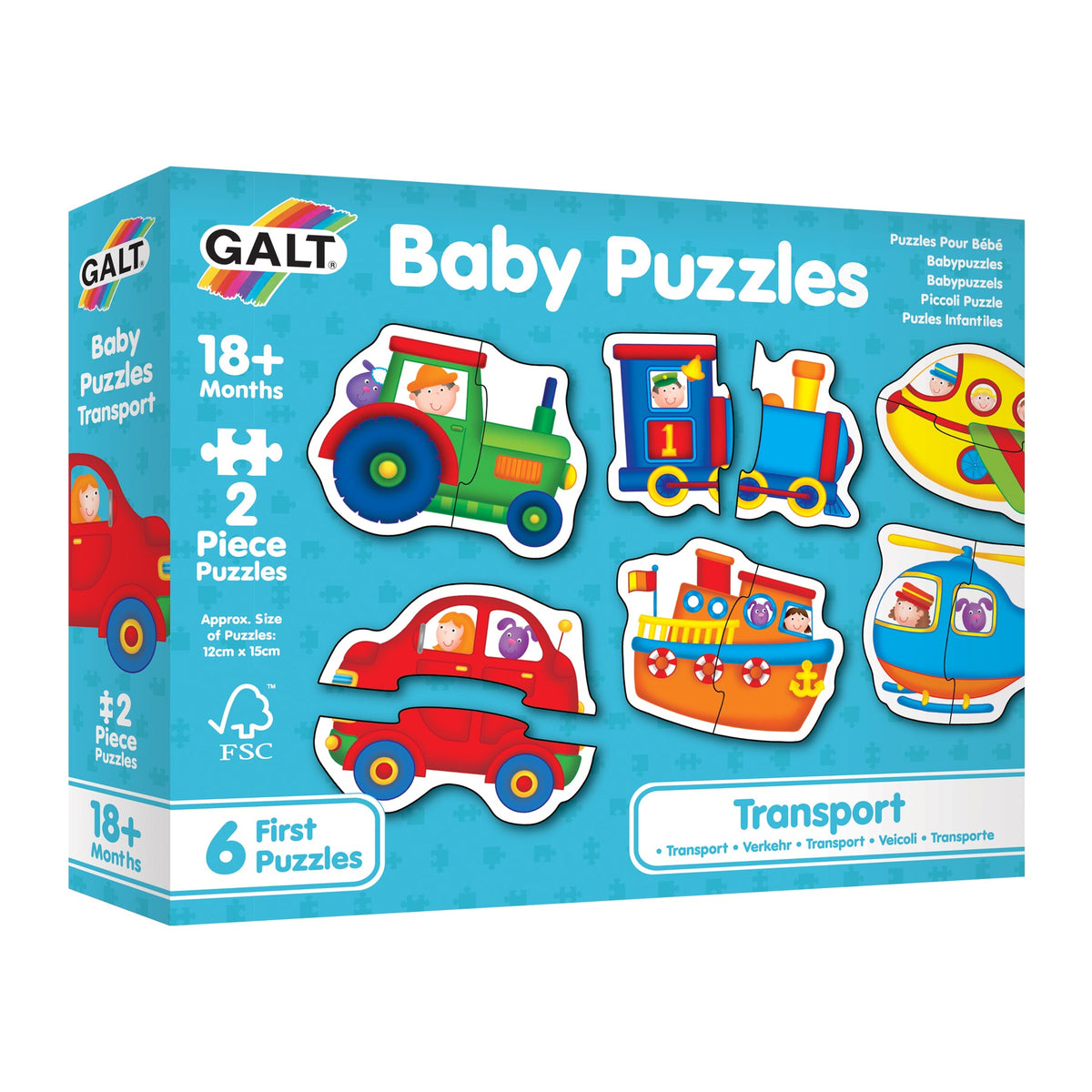 Galt - Baby Puzzles - Transport 2 Pieces