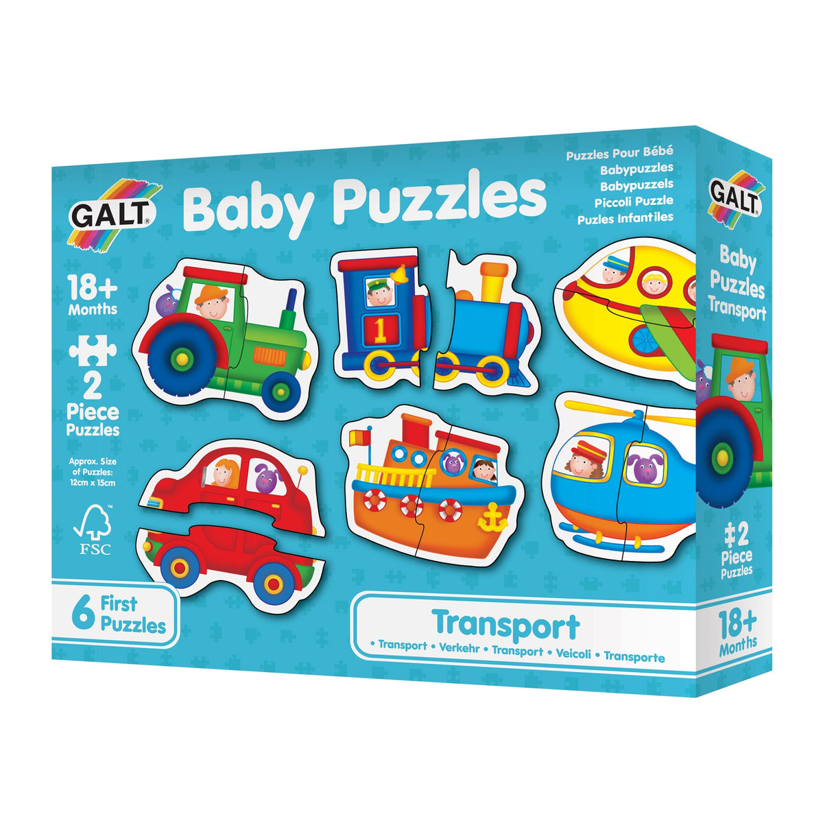 Galt - Baby Puzzles - Transport 2 Pieces