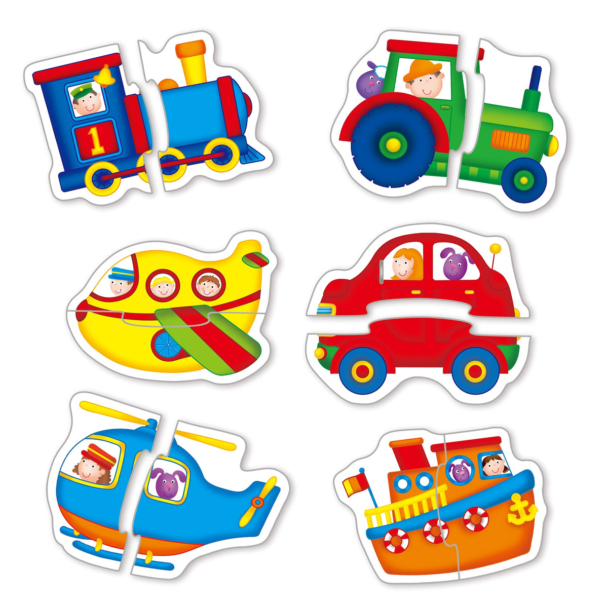 Galt - Baby Puzzles - Transport 2 Pieces
