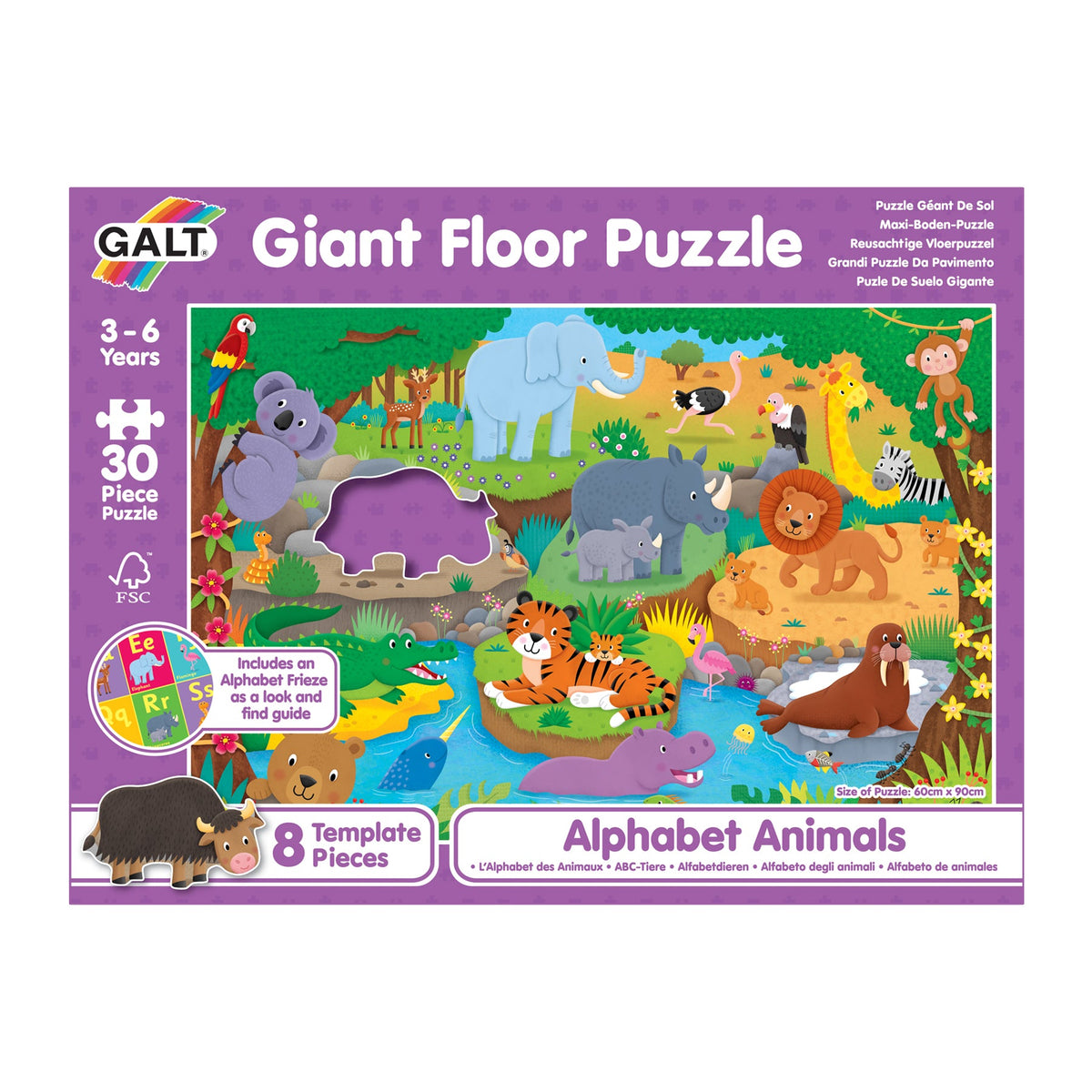 Galt - Alphabet Animals Giant Floor Puzzle 30 Pieces