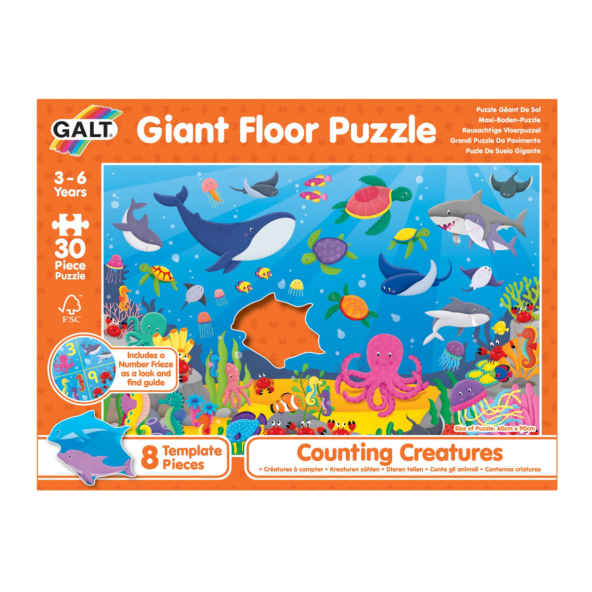 Galt - Counting Creatures Giant Floor Puzzle 30 Pieces